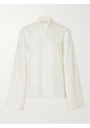 LIBEROWE - Nisha Silk-jacquard Shirt - Neutrals - x small,small,medium,large,x large