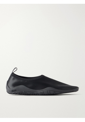Jil Sander - Elbe Rubber-trimmed Satin Flats - Black - IT36,IT37,IT38,IT39,IT40,IT41