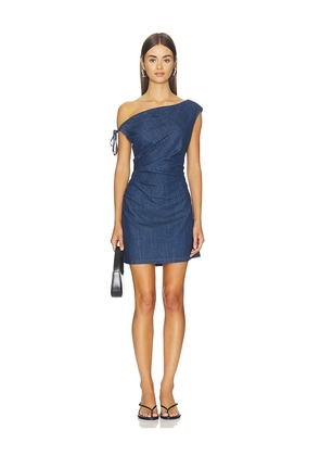 Line & Dot Abo Mini Dress in Blue. Size S. Also in XS, M, L.