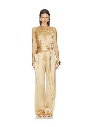 The Sei Asymmetrical Drape Top With Tail in Brown. Size 0. Also in 2, 4, 6, 8.
