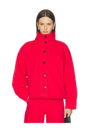 PISTOLA Liberty Funnel Neck Jacket in Red. Size XS. Also in S, M, L, XL.