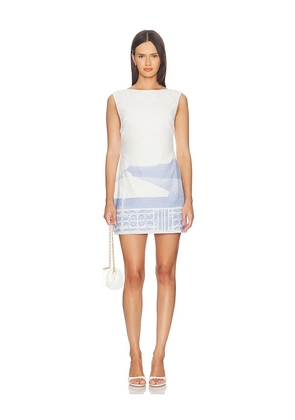 Yellow The Label Mason Linen Dress in White. Size S. Also in XS, M, L, XL.