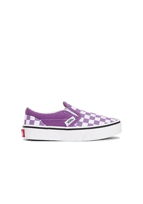 Vans Kids Classic Slip On Sneaker in Purple. Size 11. Also in 11.5, 12, 12.5, 13, 13.5, 1, 1.5, 2.