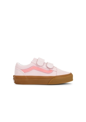 Vans Kids Old Skool V Sneaker in Pink. Size 11. Also in 11.5, 12, 12.5, 13, 13.5, 1, 1.5, 2.