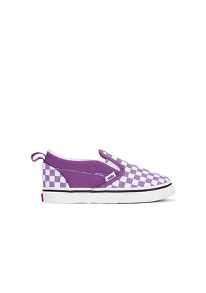 Vans Toddlers Slip On Sneaker in Purple. Size 5. Also in 7, 7.5, 8, 8.5, 9, 9.5, 10.