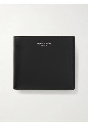 SAINT LAURENT - Logo-Print Leather Bifold Wallet - Men - Black