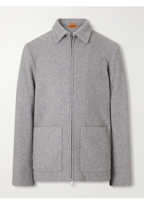 Barena - Cotton-Blend Felt Overshirt - Men - Gray - IT 46