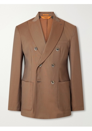 Barena - Double-Breasted Virgin Wool-Gabardine Suit Jacket - Men - Brown - IT 44