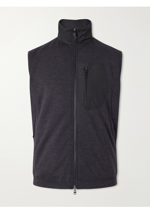 SEASE - Explorer Reversible Padded Wool-Blend Jersey and Micro-Ripstop Gilet - Men - Gray - S
