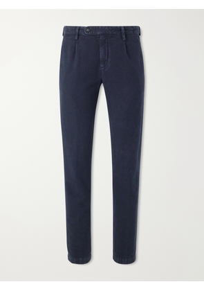 Massimo Alba - Ionio2 Straight-Leg Cotton Trousers - Men - Blue - IT 46