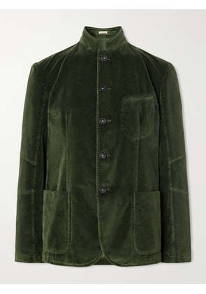 Massimo Alba - Gstaad Panelled Cotton-Velvet Jacket - Men - Green - IT 46
