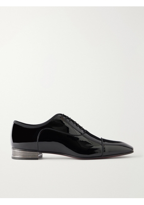 Christian Louboutin - Greggo Patent-Leather Oxford Shoes - Men - Black - EU 40