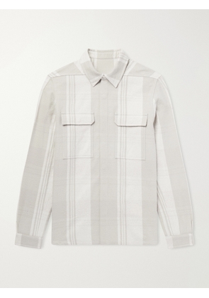 Rick Owens - Striped Cotton and Wool-Blend Flannel Overshirt - Men - White - IT 46