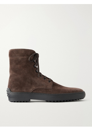 Tod's - Winter Gommino Suede Boots - Men - Brown - UK 6