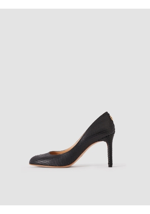 Alette Snake Texture Leather Heeled Pumps - 36
