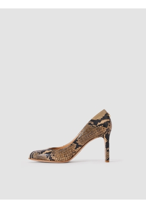 Alette Snake Print Leather Heeled Pumps - 36