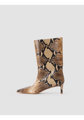 Tiana Snake Leather Short Boots - 36
