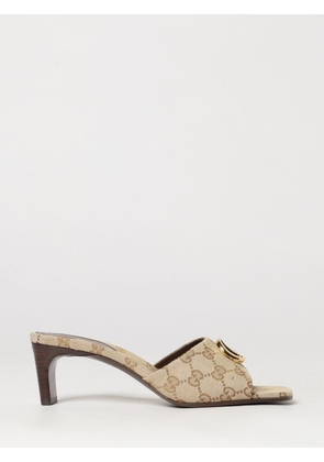 GUCCI Heeled Sandal Woman color Sand