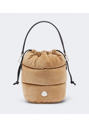 Moncler Caradoc Small suede down bucket bag