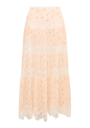 LoveShackFancy Everhart Silk Blend Maxi Skirt - Moda Operandi