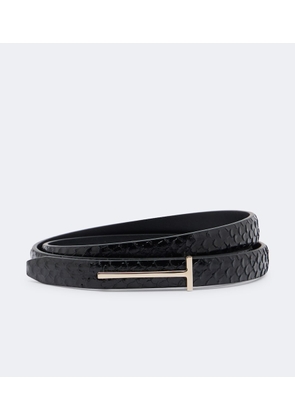 Tom Ford T Icon croc-effect leather belt