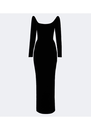 Mugler Velvet bustier gown
