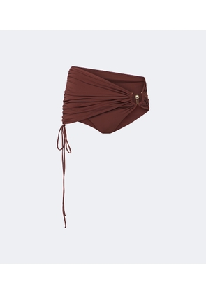 Christopher Esber Embellished ruched bikini bottoms