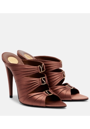 Saint Laurent Emilie crepe satin mules