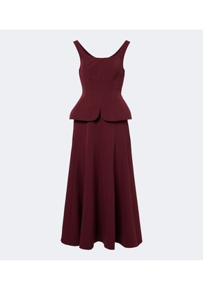 Roland Mouret Peplum crepe corset dress