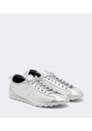 Jacquemus Tennis metallic leather sneakers