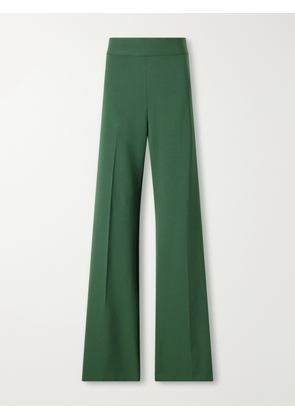 Carolina Herrera - Diane Pleated Wool-blend Straight-leg Pants - Green - US0,US2,US4,US6,US8,US10