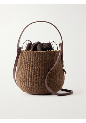 MUUÑ - Orphee Raffia Shoulder Bag - Brown - One size