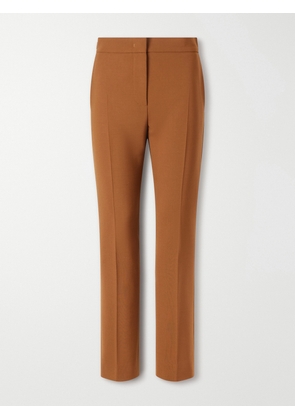 Max Mara - Mxmacino Wool-blend Mid-rise Slim-leg Pants - Brown - UK 2,UK 4,UK 6,UK 8,UK 10,UK 12,UK 14,UK 16,UK 18