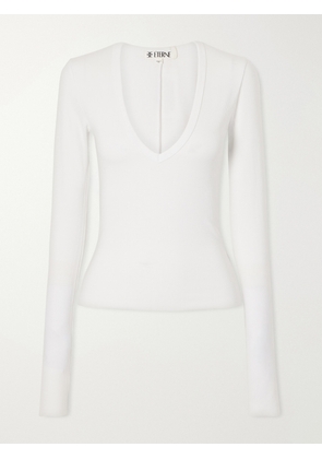 ÉTERNE - Ribbed Jersey T-shirt - White - x small,small,medium,large,x large
