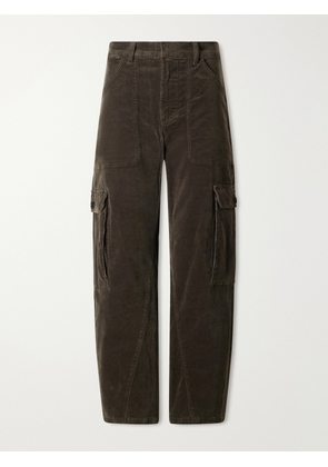 Citizens of Humanity - Thassos Twsited Seam Utility Corduroy Cotton-blend Mid-rise Wide-leg Cargo Pants - Green - 23,24,25,26,27,28,29,30,31,32