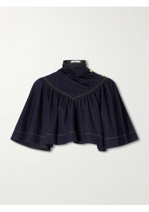 Zimmermann - Cape-effect Denim Top - Blue - 00,0,1,2,3,4