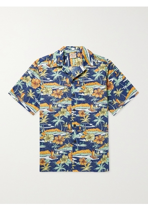 GO BAREFOOT - Old Hawaii Camp-Collar Printed Cotton Shirt - Men - Blue - S
