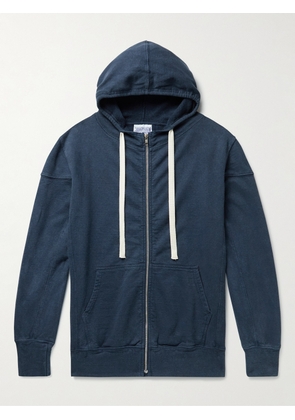 JUNGMAVEN - Zeppelin Hemp and Cotton-Blend Jersey Zip-Up Hoodie - Men - Blue - S