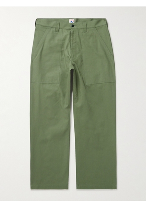 RANDY'S GARMENTS - Utility Straight-Leg Cotton-Ripstop Trousers - Men - Green - UK/US 30