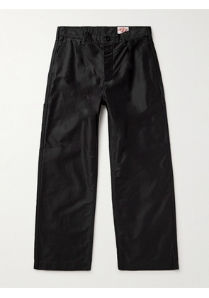 DANTON - Straight-Leg Cotton-Twill Trousers - Men - Black - 40