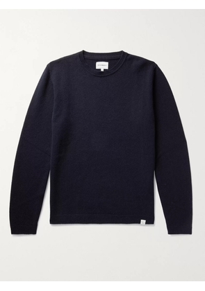 NORSE PROJECTS - Sigfred Brushed-Wool Sweater - Men - Blue - XS