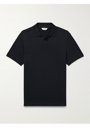 CLUB MONACO - Johnny Cotton-Blend Piqué Polo Shirt - Men - Blue - XS