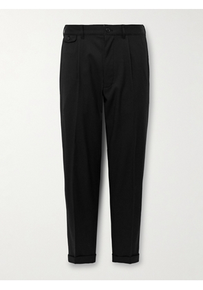 ALEX MILL - Slim-Fit Pleated Wool-Blend Gabardine Suit Trousers - Men - Black - UK/US 28