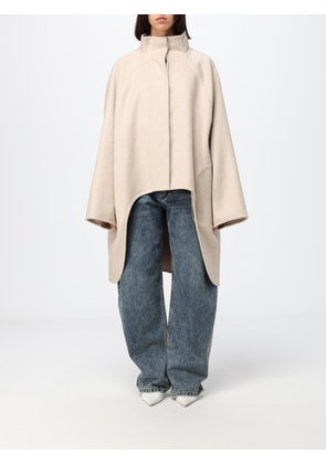 ALAÏA Coat Woman color Beige