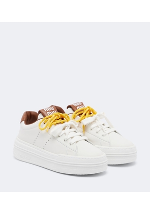 Miu Miu Leather platform sneakers