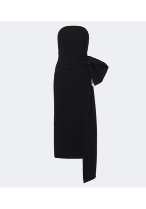 Roland Mouret Draped strapless crepe cocktail dress