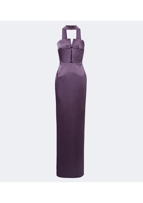 The New Arrivals Ilkyaz Ozel Noa scarf-detail satin gown
