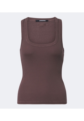 Jacquemus Grosgrain cotton jersey tank top