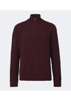 Polo Ralph Lauren Cable-knit wool and cashmere half-zip sweater