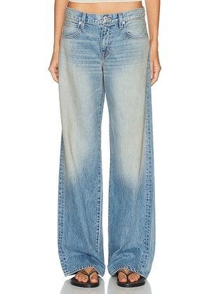 SLVRLAKE Mica Wide Leg in Roll The Ice - Blue. Size 29 (also in 24, 25, 26, 27, 28, 30).